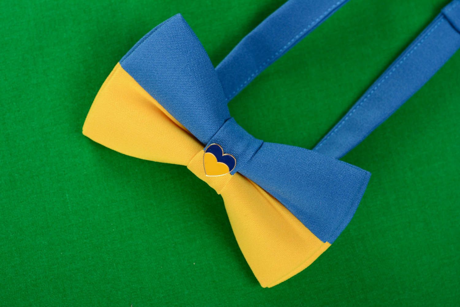 Yellow-blue bow tie photo 3