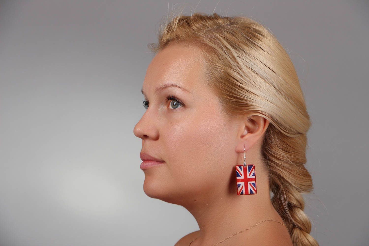 Polymer clay earrings English Flag photo 4