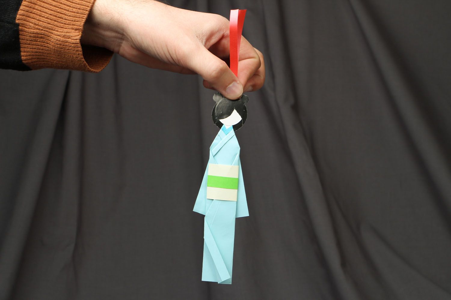 Bookmark in the shape of Japanese doll Chiyogami Ningyo photo 4