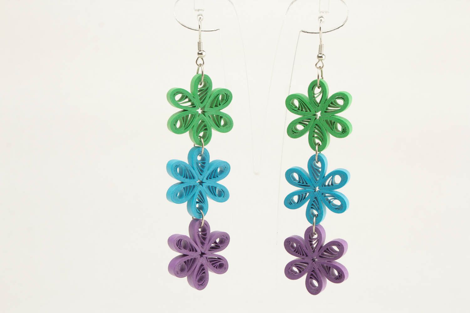 Bright quilling earrings  photo 4