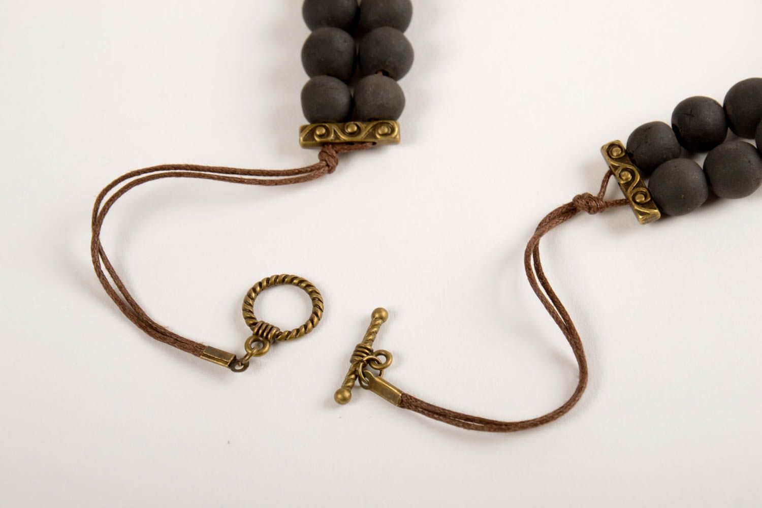 Handmade beaded necklace ceramic necklace beautiful elegant jewelry gift photo 3