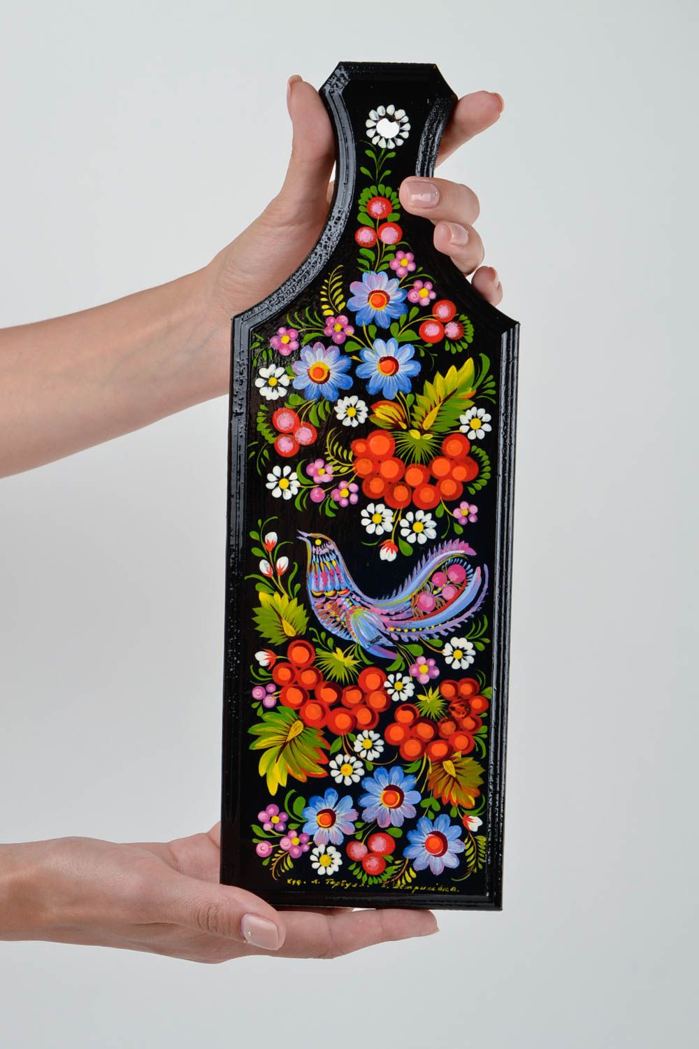 Tabla decorada artesanal de madera decoración de cocina regalo original foto 2