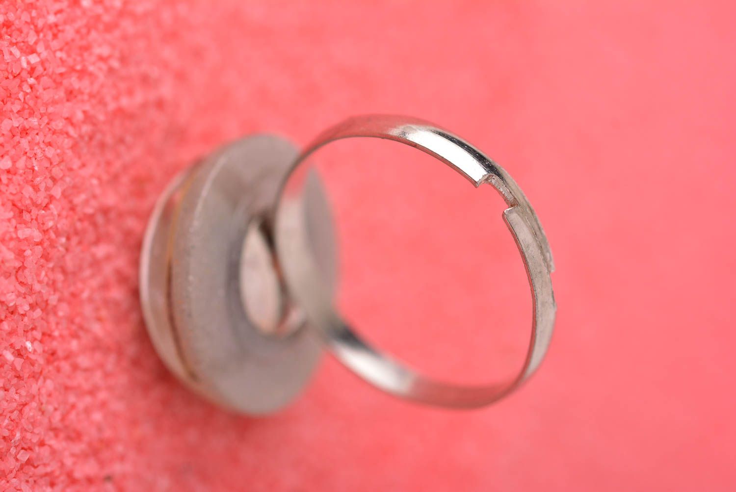 Кольцо ручной работы кольцо из эпоксидной смолы цветочное женское кольцо фото 5