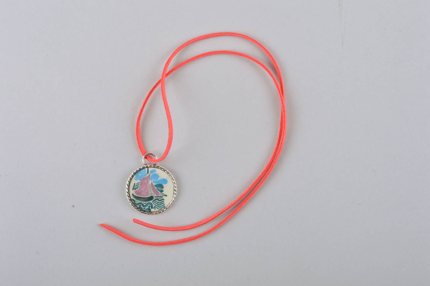 Handmade beautiful pendant unusual metal pendant female accessory gift photo 2