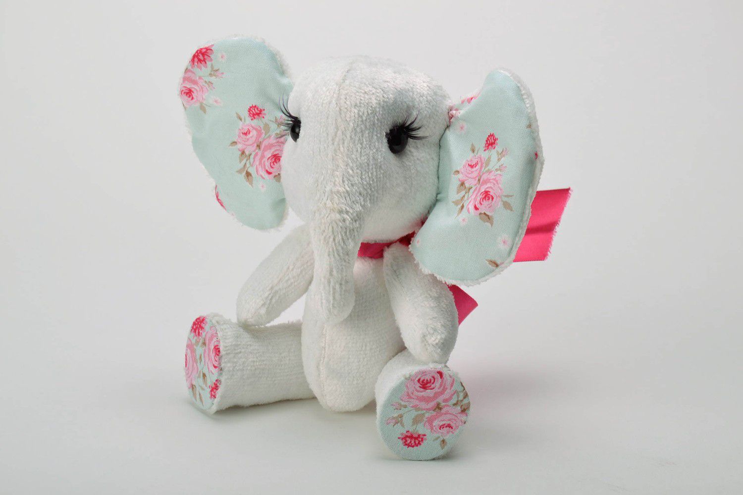 Soft toy Silvery elephant photo 1