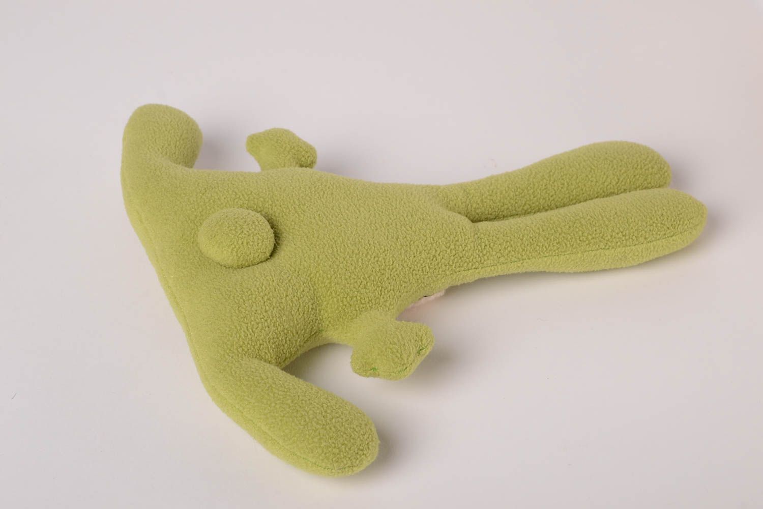 Детская игрушка handmade игрушка из флиса мягкая игрушка заяц зеленого цвета фото 4