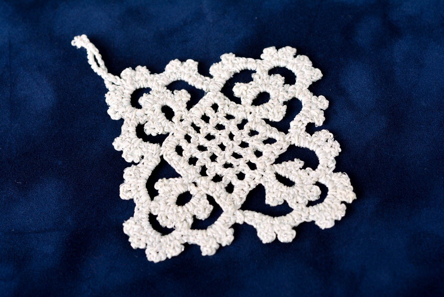 Suspension décorative faite main Déco maison tricot au crochet Idée cadeau photo 3