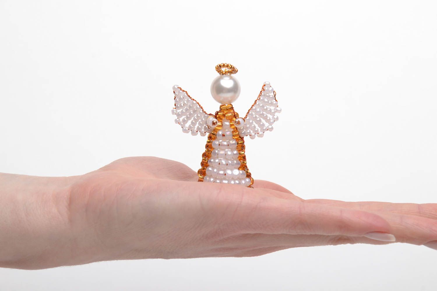 Figura de ángel de abalorios foto 2