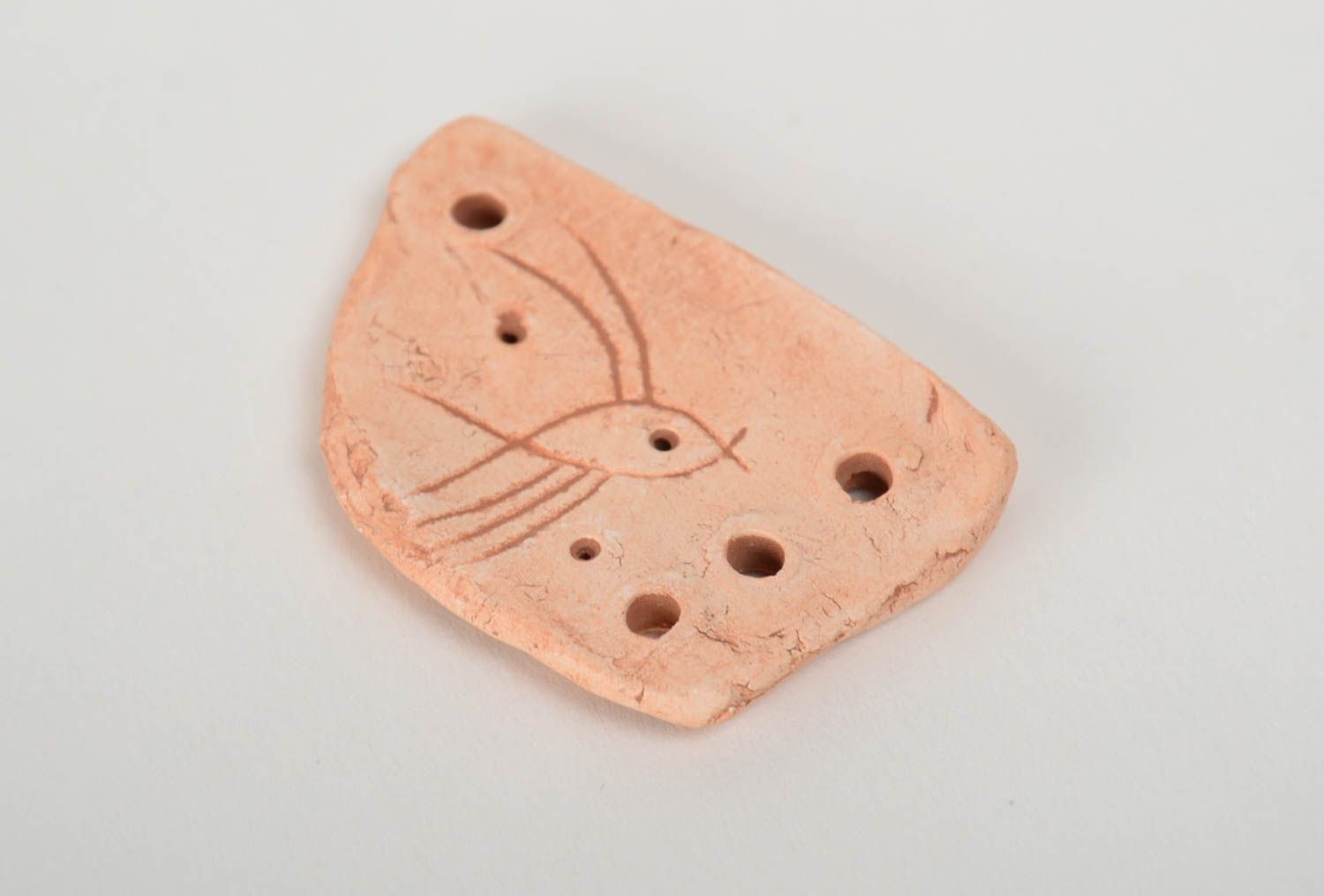 DIY handmade designer clay pendant ceramic blank for jewelry making photo 3