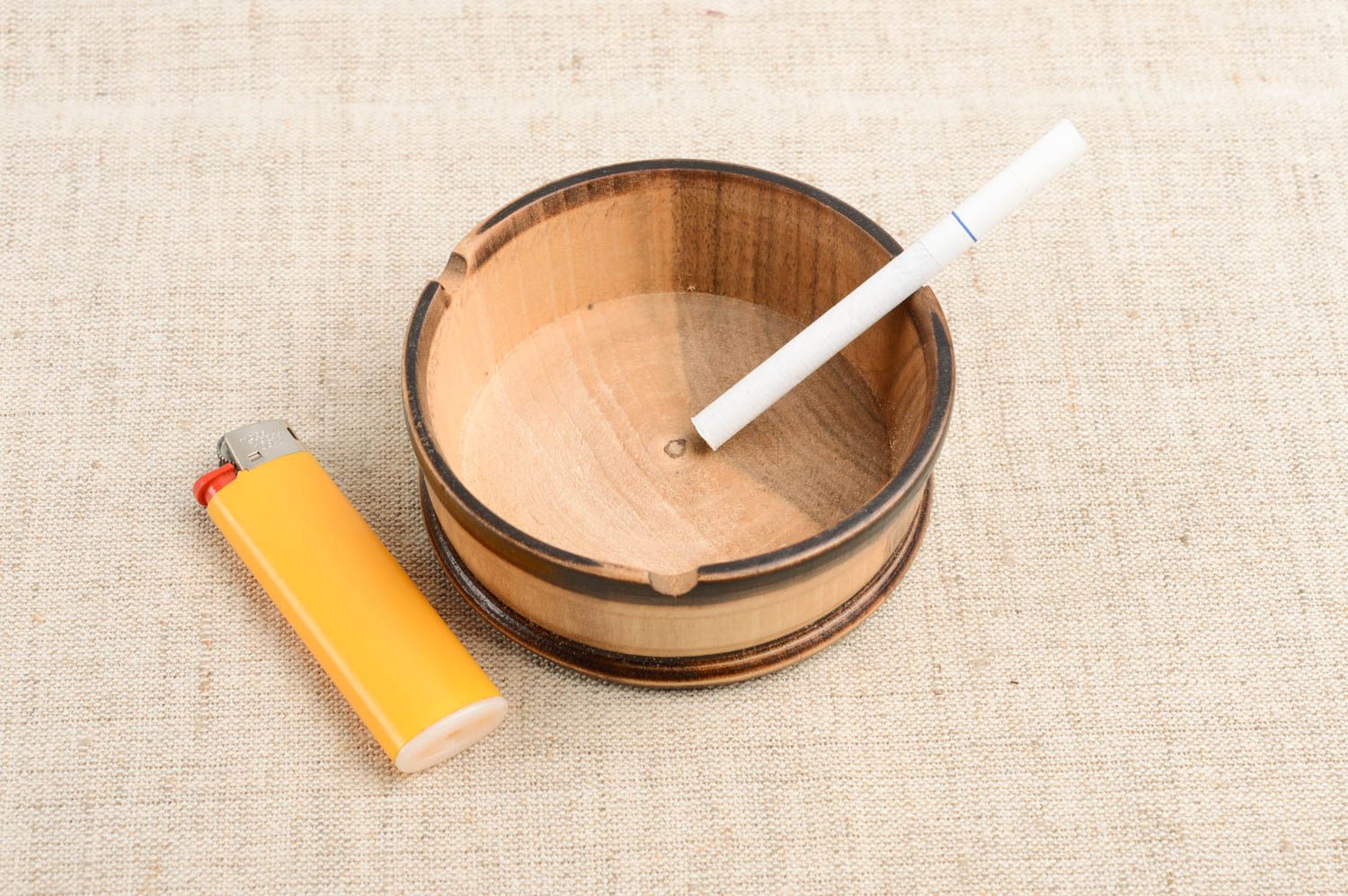 Подарок мужчине ручной работы аксессуар для курения круглая пепельница для сигар фото 1