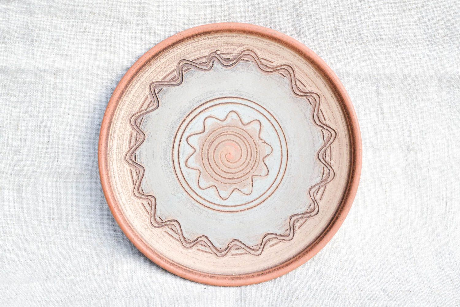 Декор для дома хенд мейд декоративная тарелка из глины керамическая тарелка фото 3