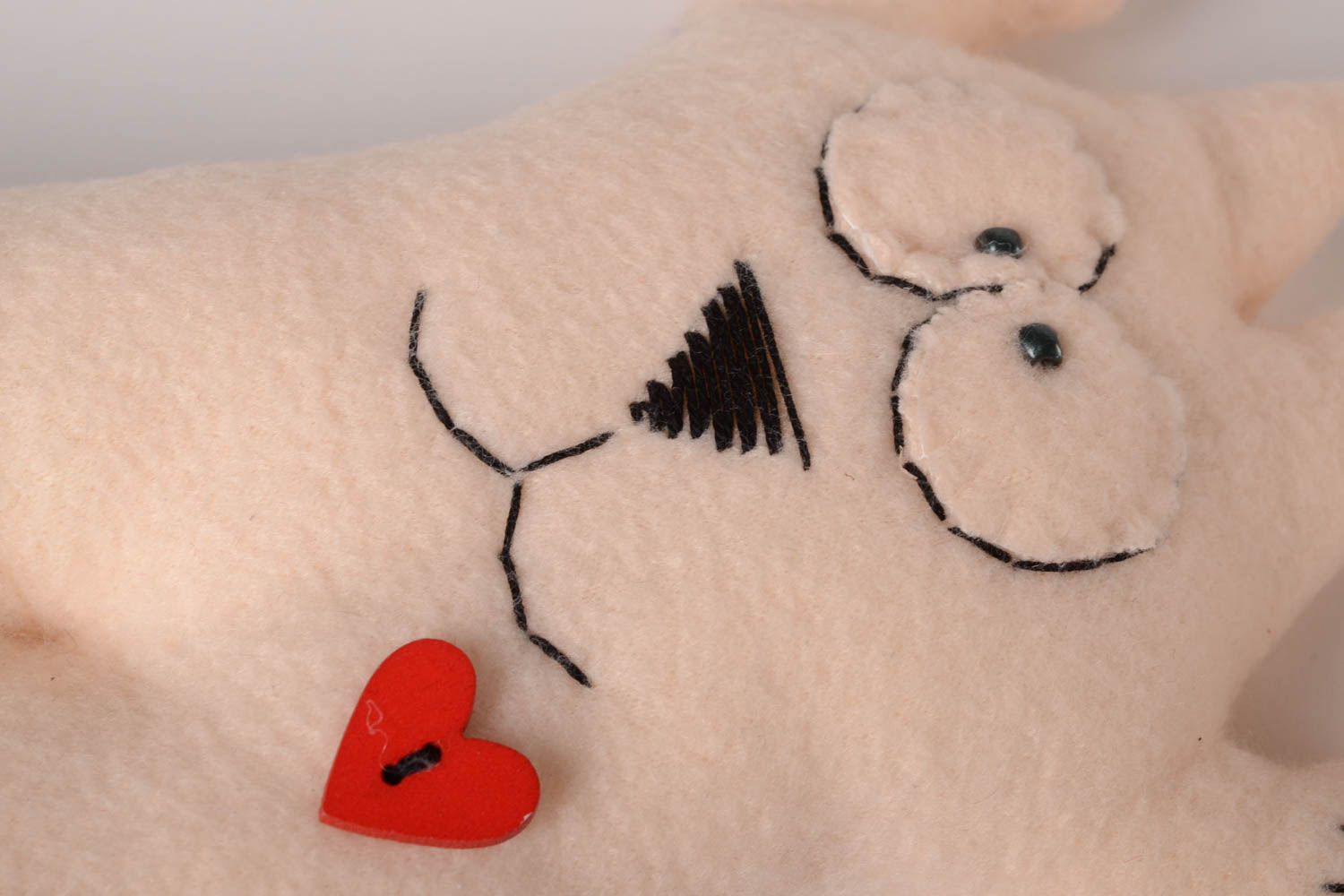 Handmade baby toy fleece handmade toy soft toy white soft cat toy toy for kids  photo 4