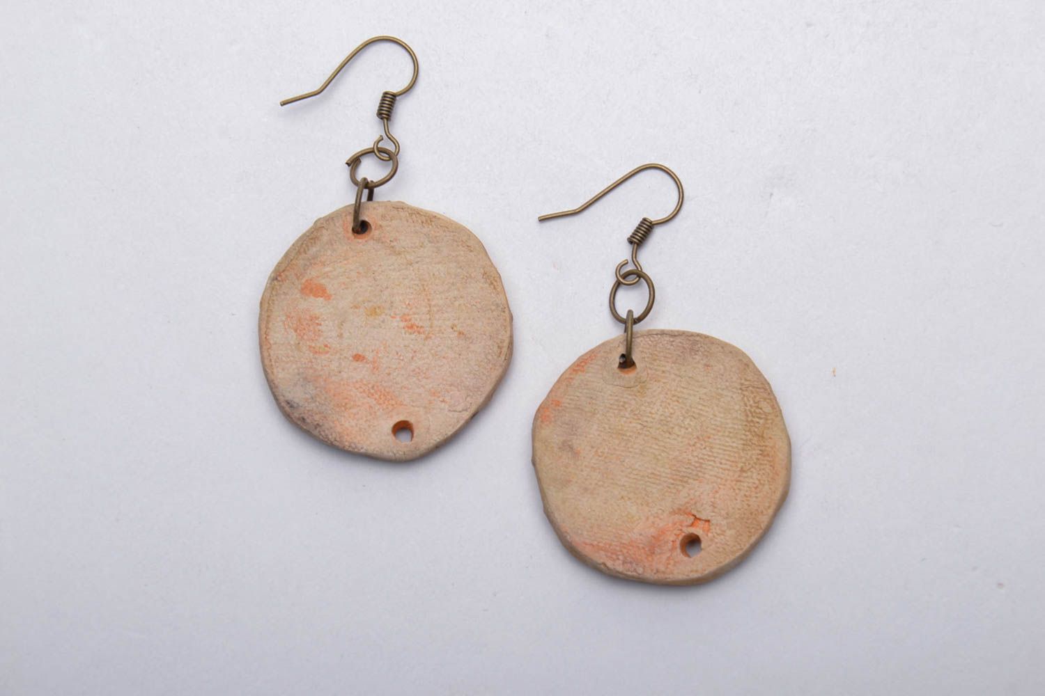 Painted clay earrings photo 5