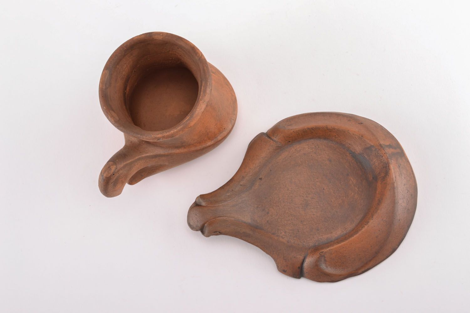 Keramik Tasse mit Unterteller foto 2