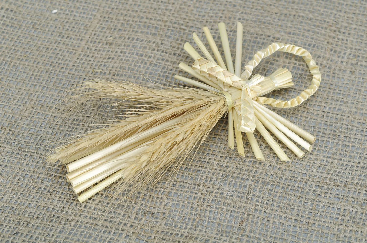 Charm made from straw Angel with spikelets  photo 2