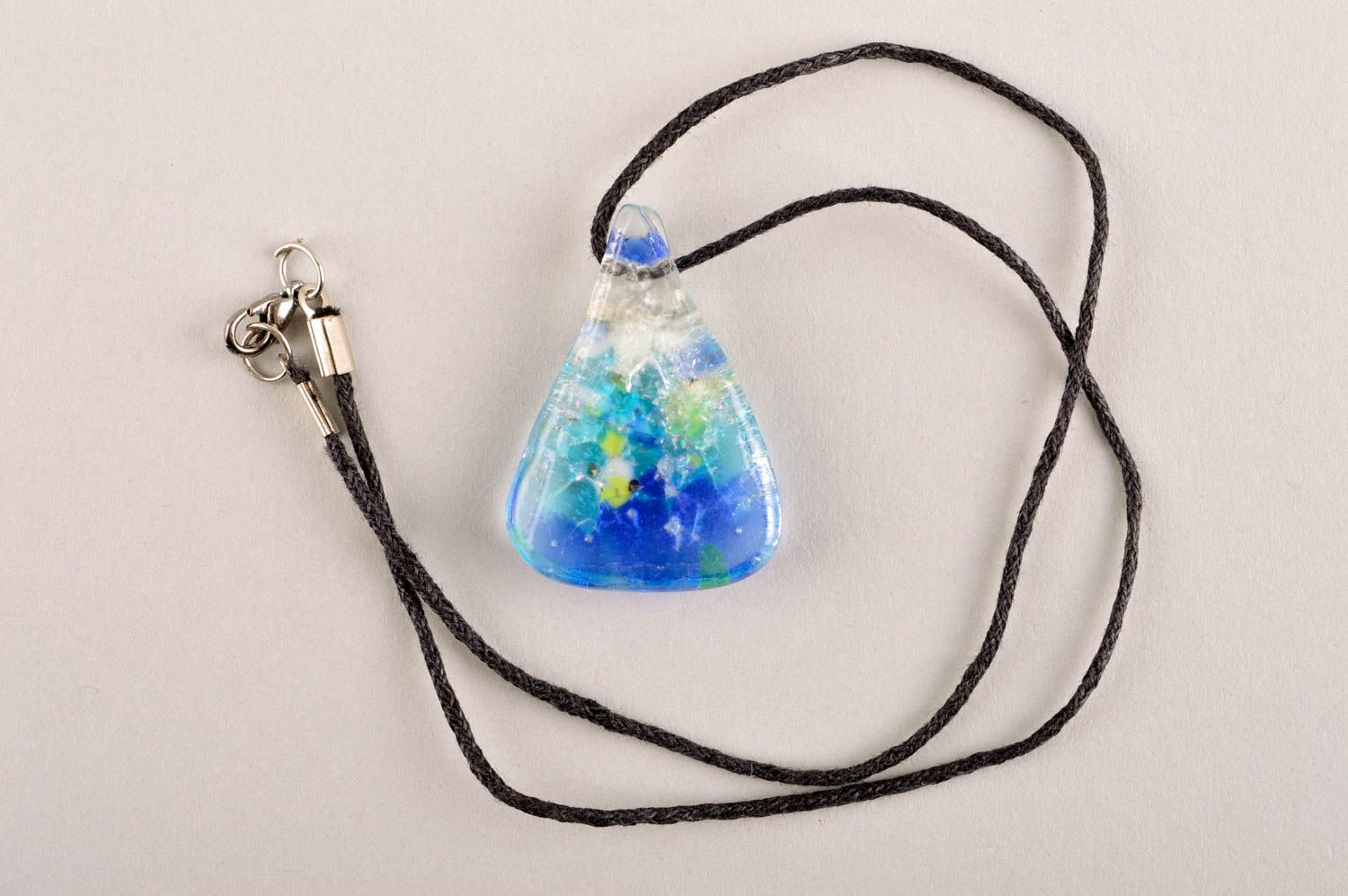 Handmade pendant designer pendant unusual glass accessory gift for women photo 3