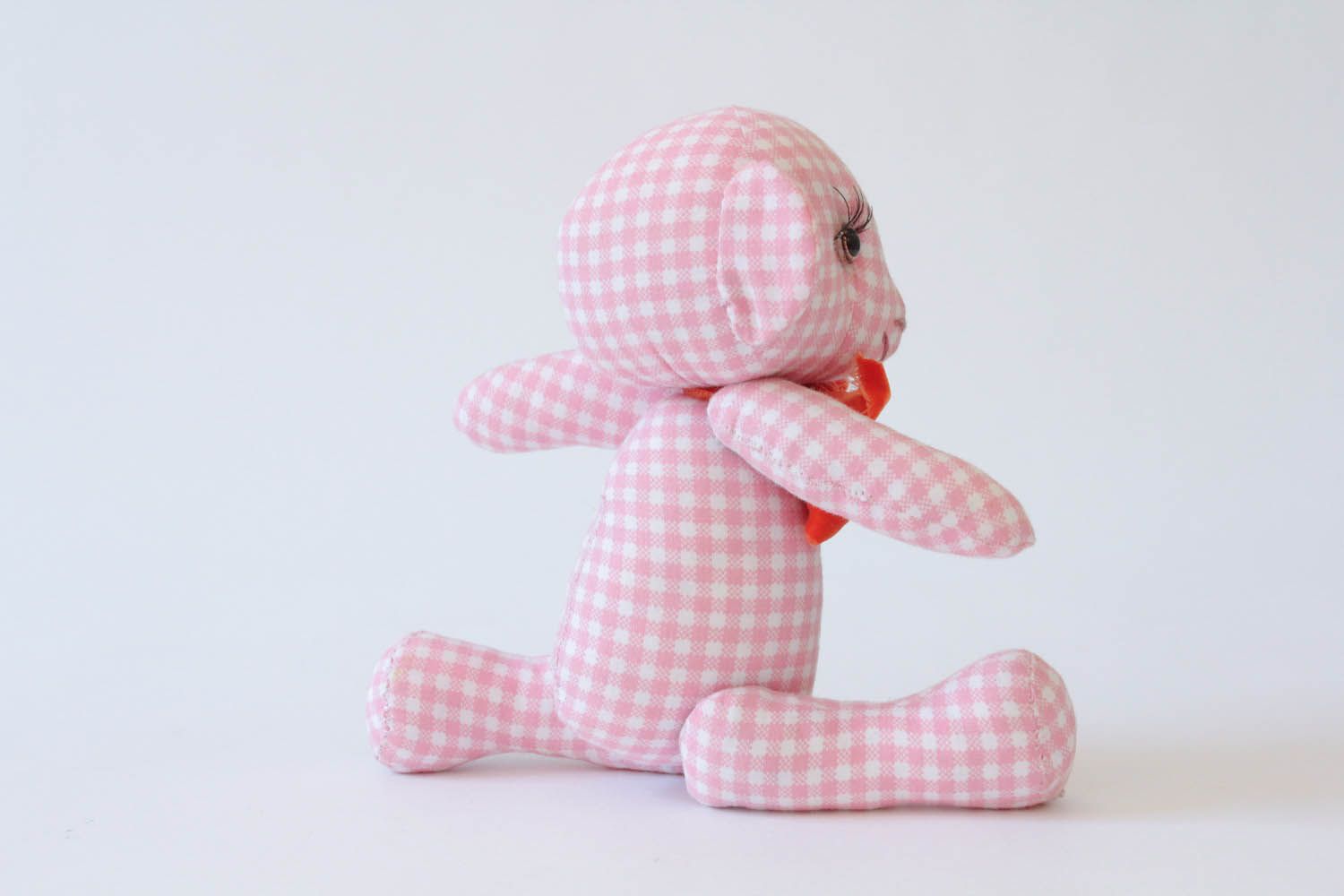 Мягкая игрушка текстильная Мишка с бантиком фото 3