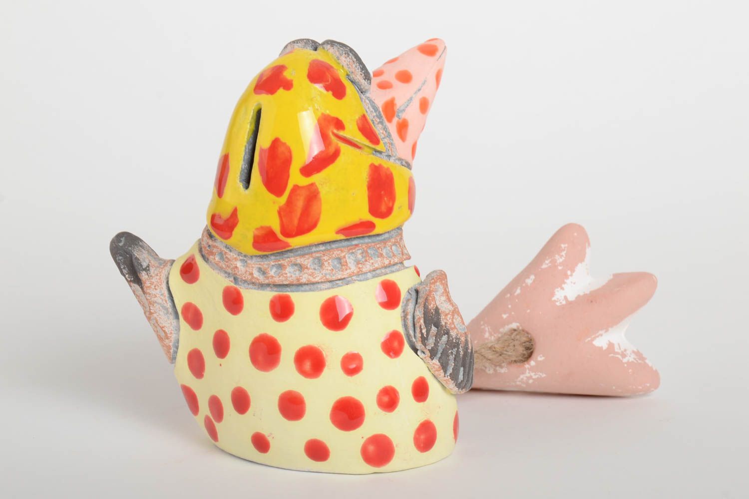 Handgemachte Keramik Spardose für Kinder Geschenk Idee originelle Spardose Krähe foto 5