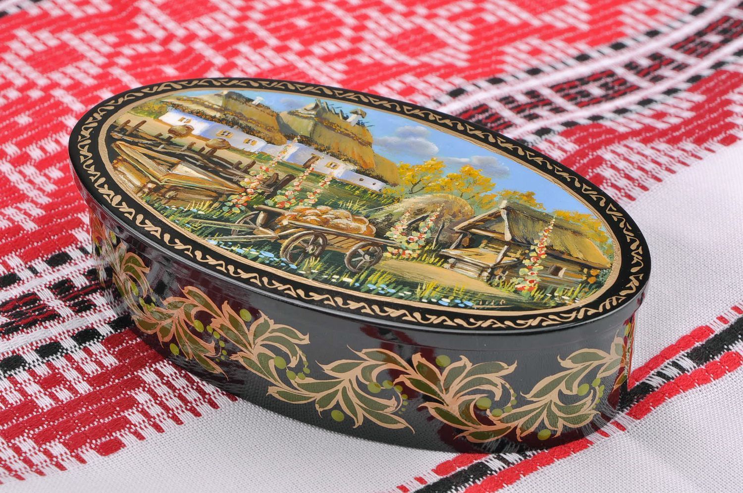 Painted jewelry box Wooden photo 4