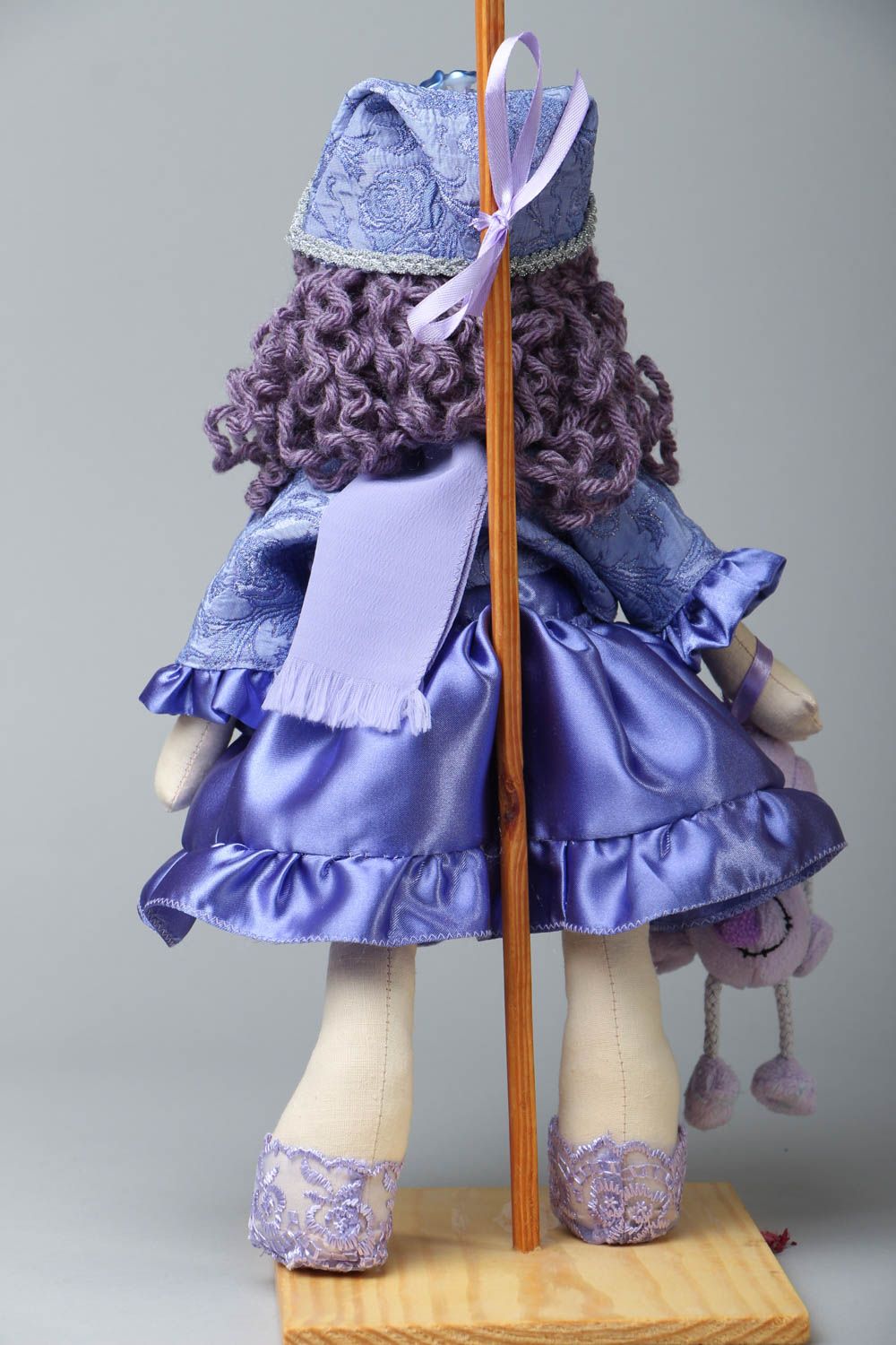 Fabric doll with a stand photo 3