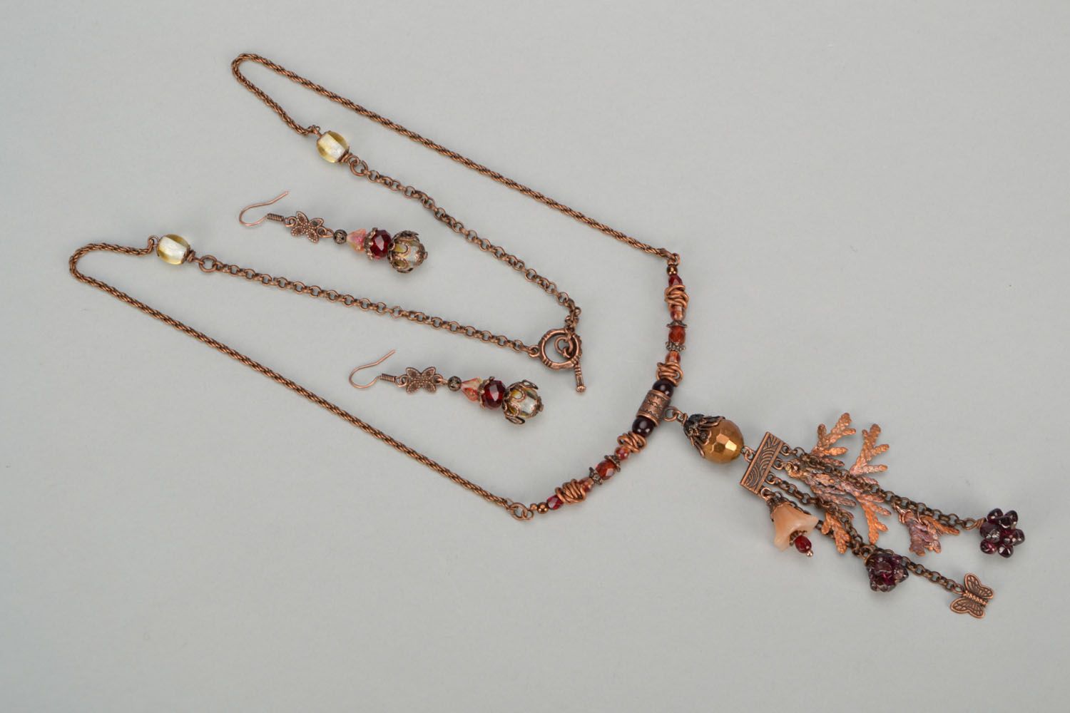 Pendant and earrings made using galvanizing method photo 3