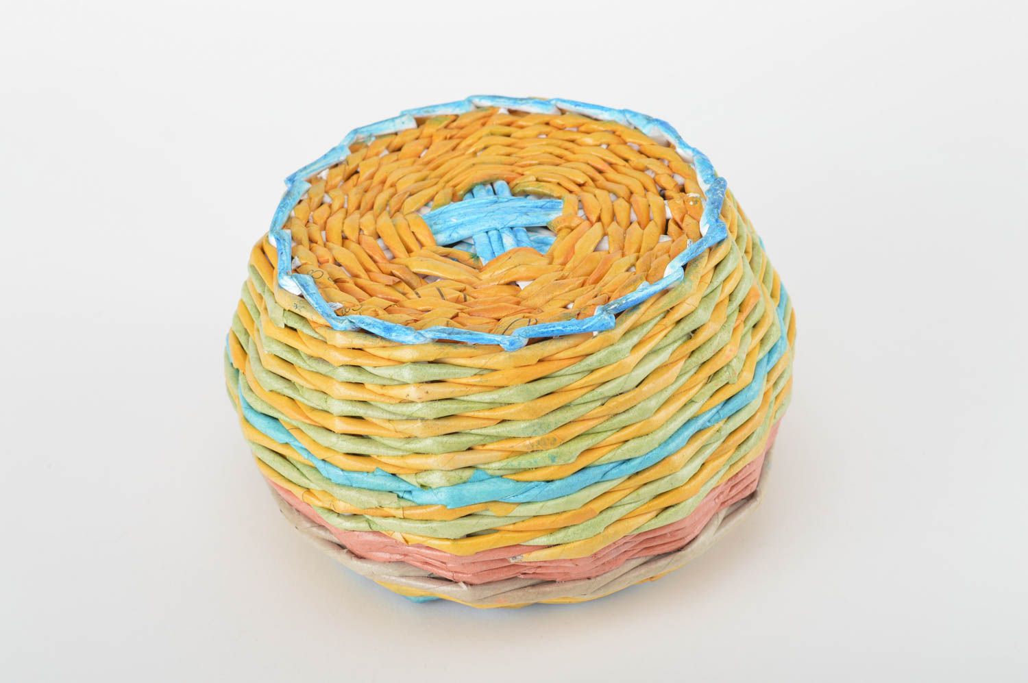 Handmade decorative woven basket newspaper basket designs modern interiors photo 3