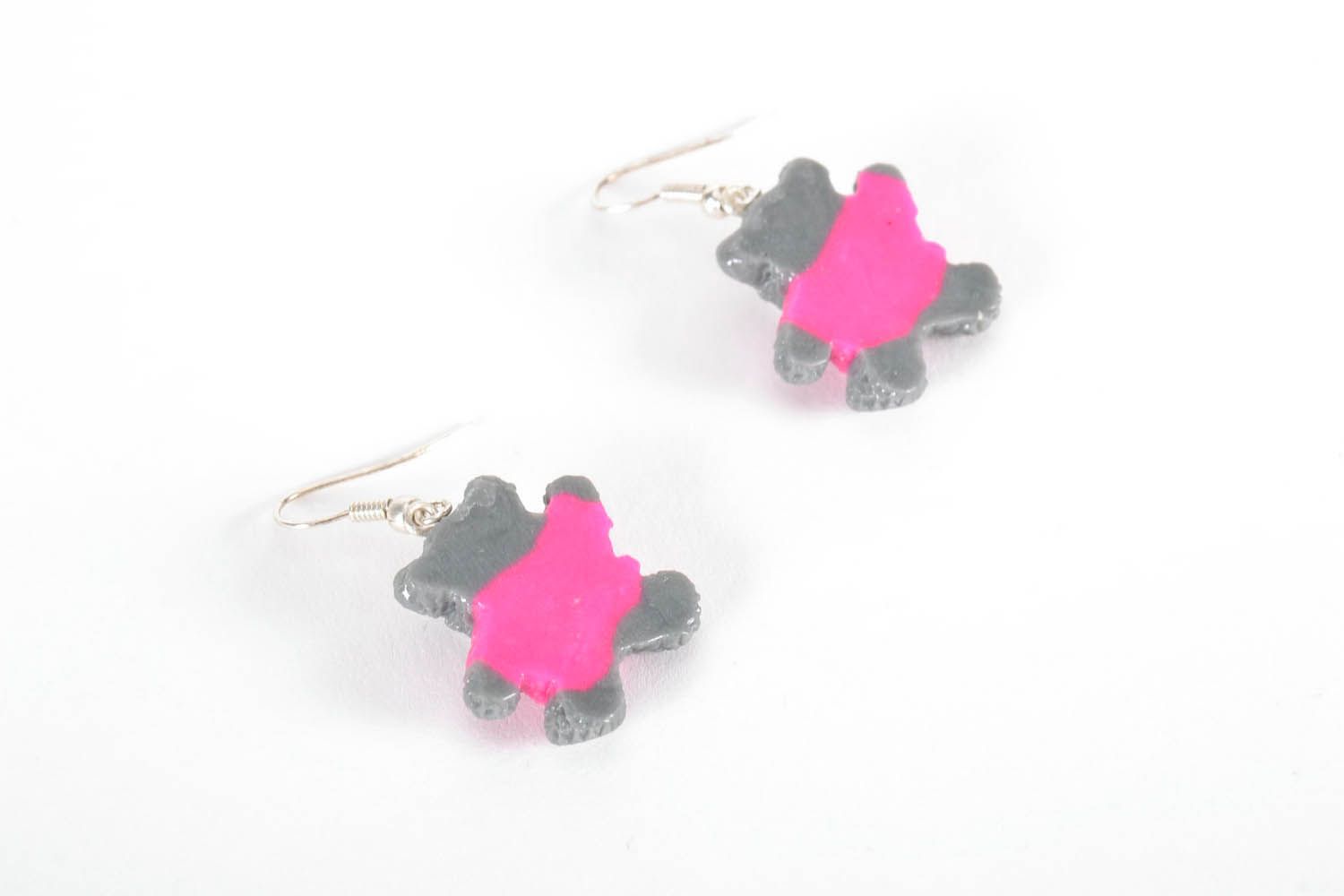 Earrings Made of Polymer Clay Bears photo 3