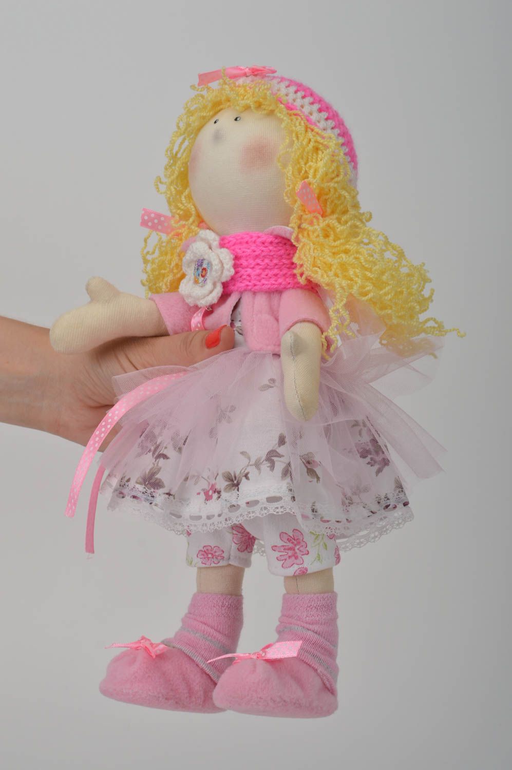 Авторская кукла девочка кукла ручной работы тряпичная кукла красивая светлая фото 1