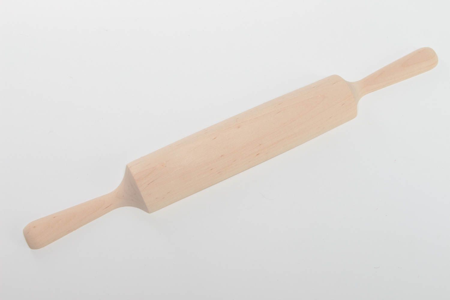 Handmade wooden craft blank for decoration in the shape of rolling pin  photo 2