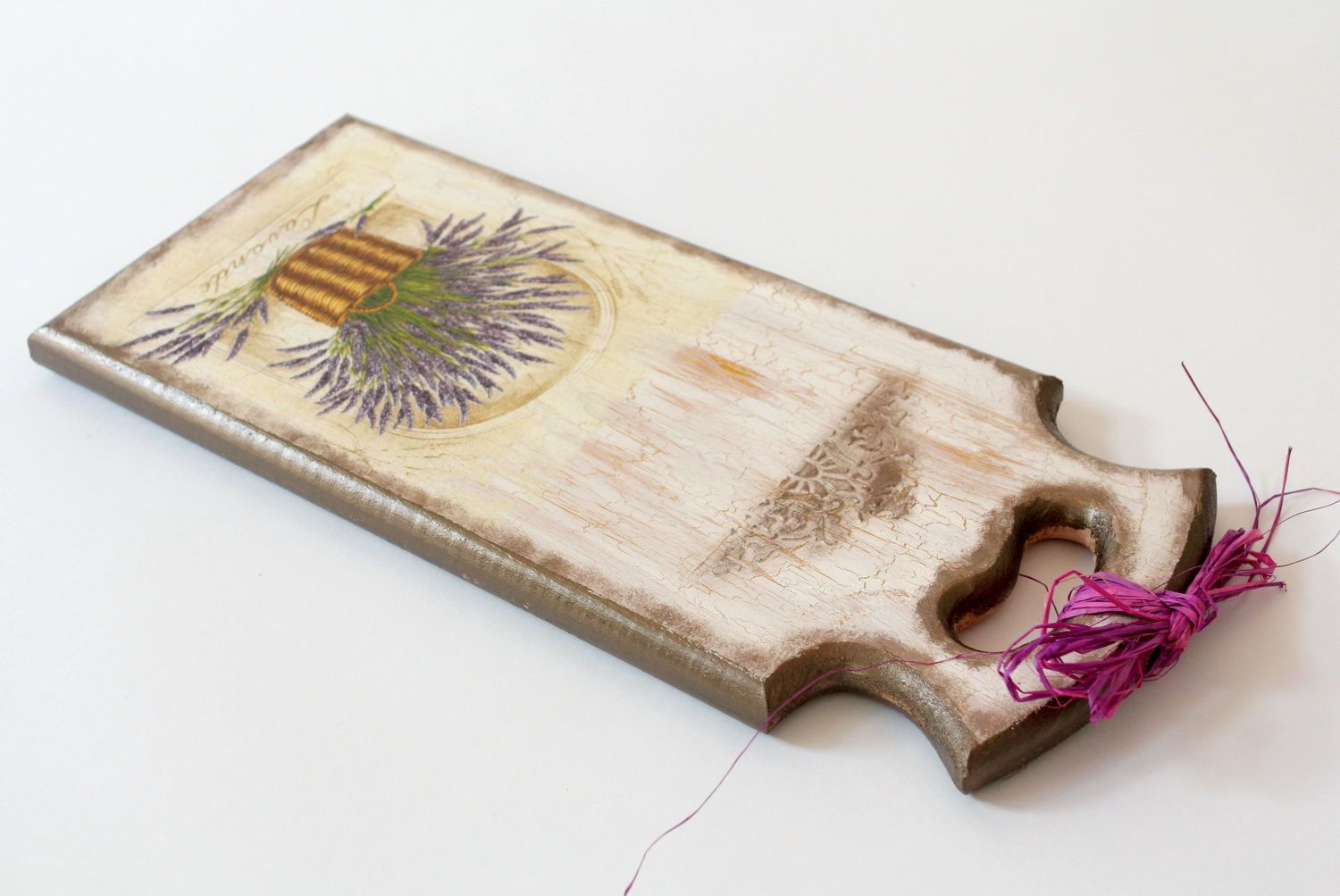Planche à découper en bois Fleurs des champs photo 3