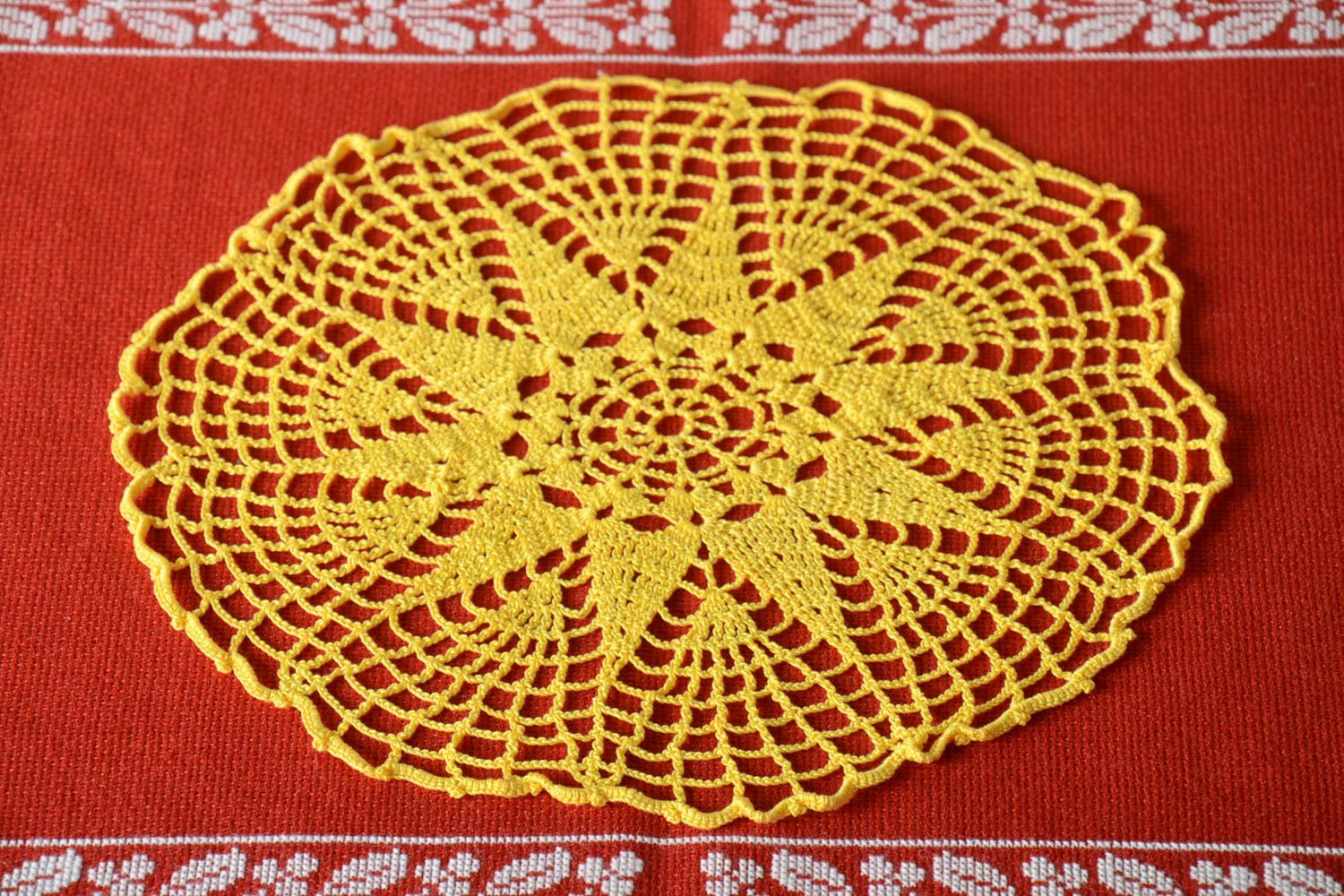 Handmade openwork napkin crocheted table napkin kitchen interior ideas photo 1