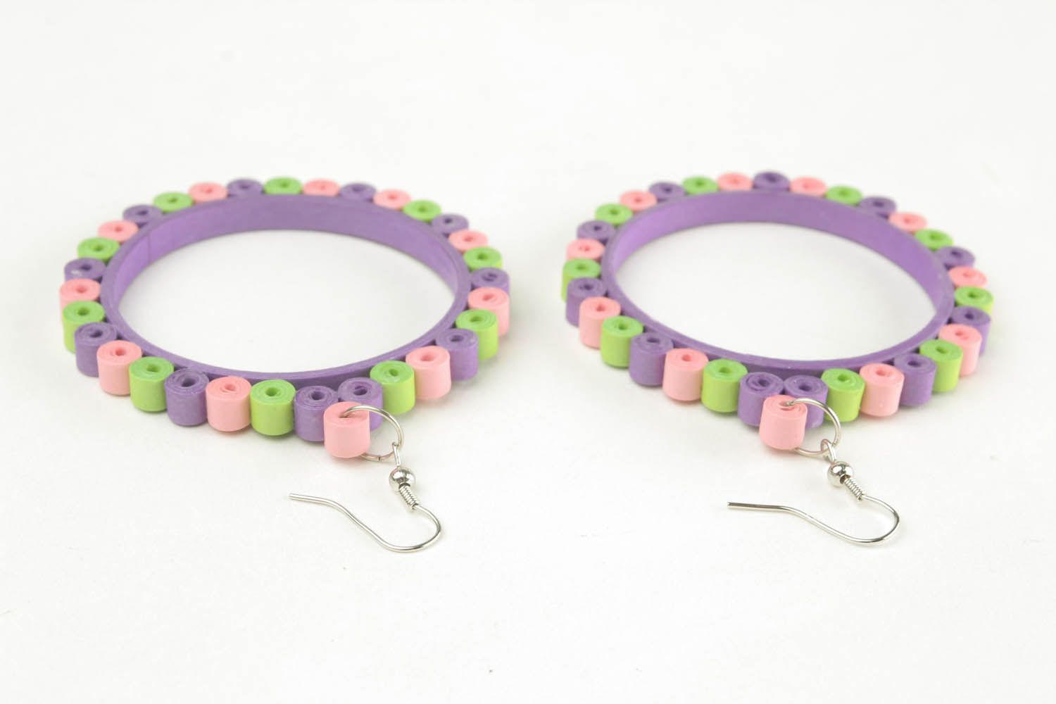 Quilling paper earrings photo 2