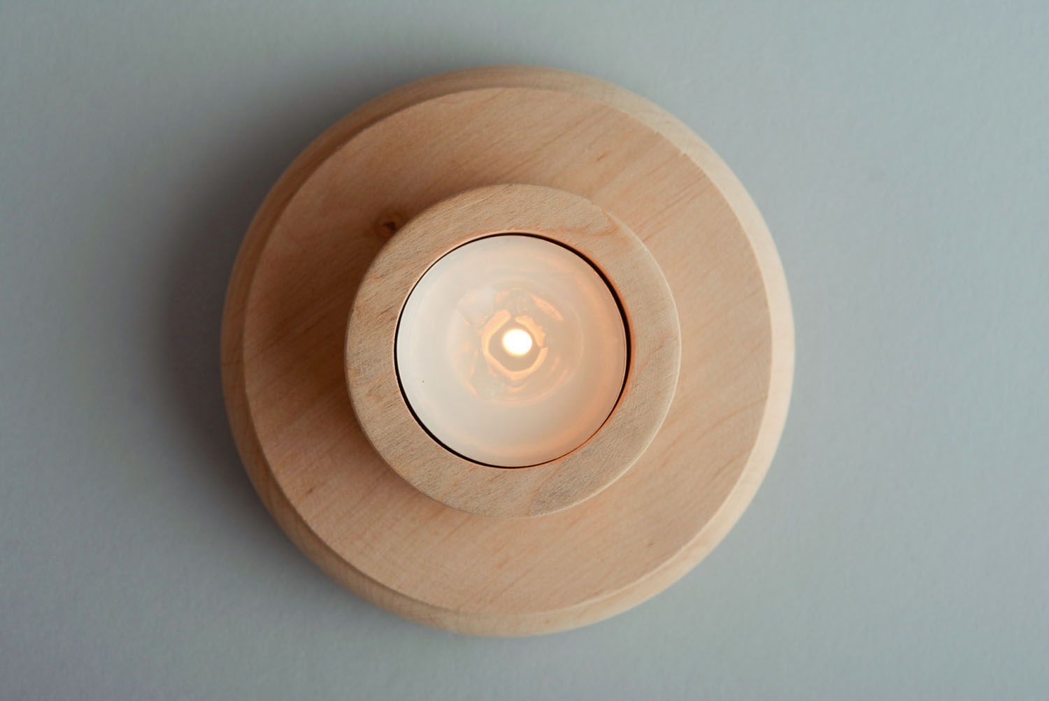 Wooden blank candle holder photo 4