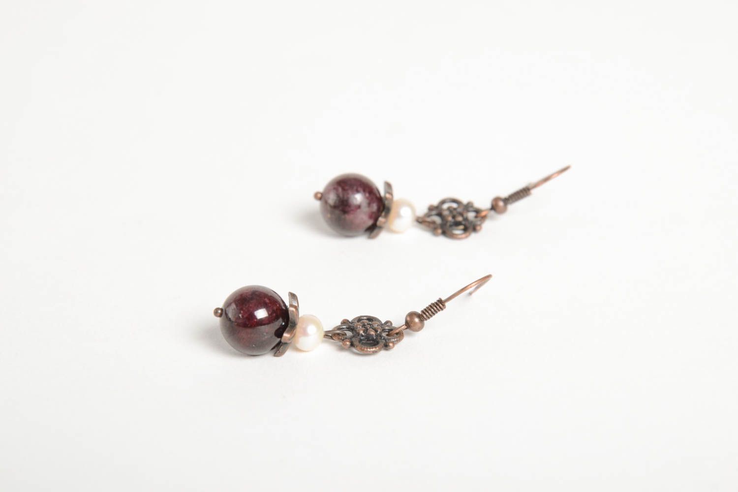 Handmade designer earrings unusual dangling earrings elegant cute jewelry photo 5