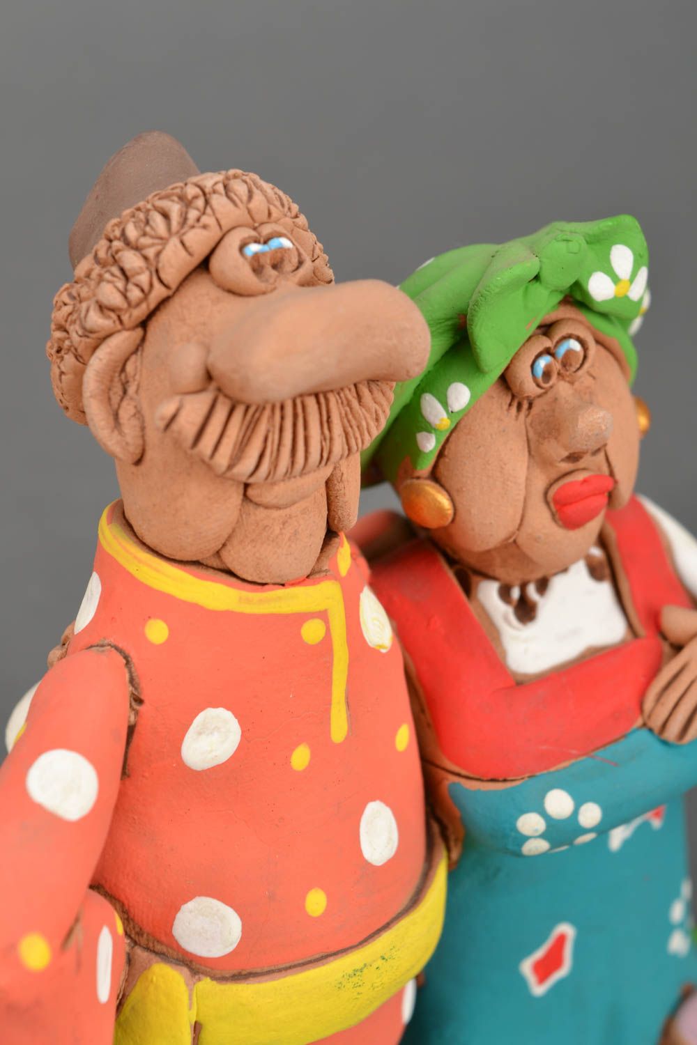 Homemade clay statuette Family Couple photo 4