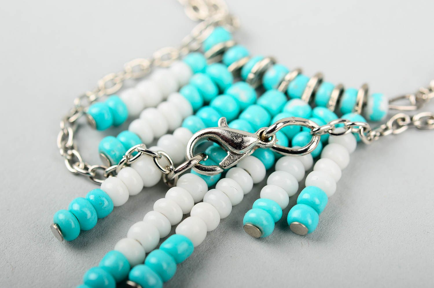 Stylish handmade beaded pendant necklace chain necklace beautiful jewellery photo 5