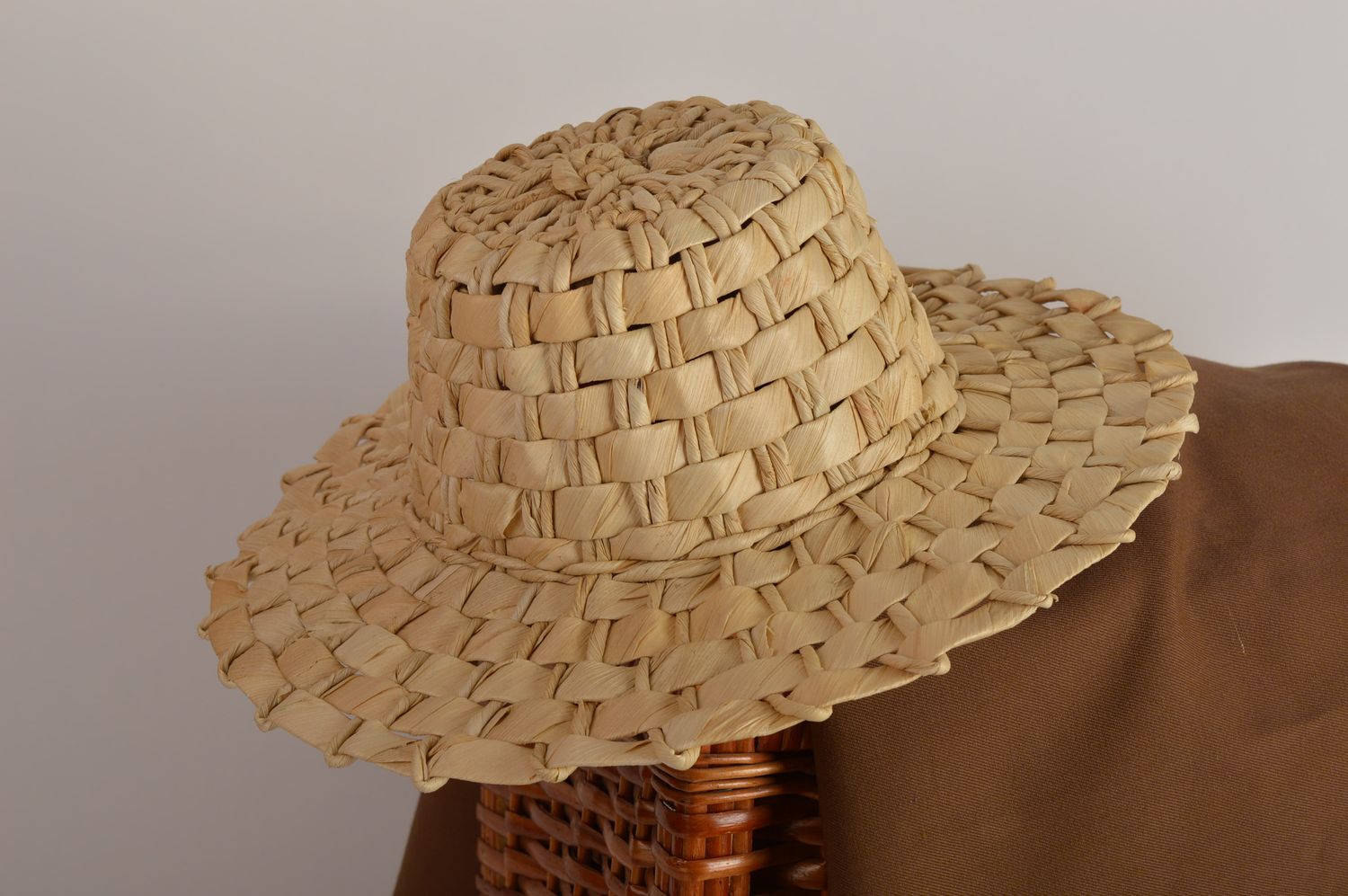 Sombrero de verano hecho a mano trenzado accesorio para mujer regalo original foto 2