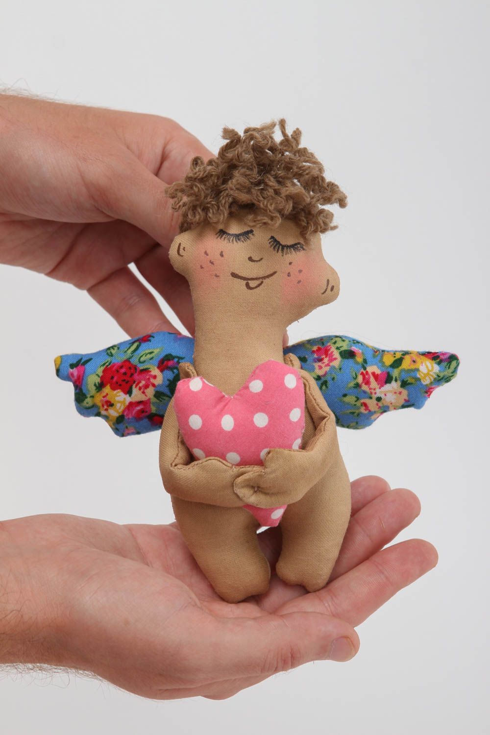 Игрушка ручной работы игрушка ангел из ткани с ароматом кофе интересный подарок фото 5