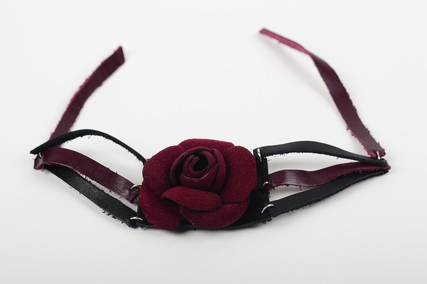 Pulsera de cuero artesanal con flor regalo original para mujer accesorio de moda foto 3