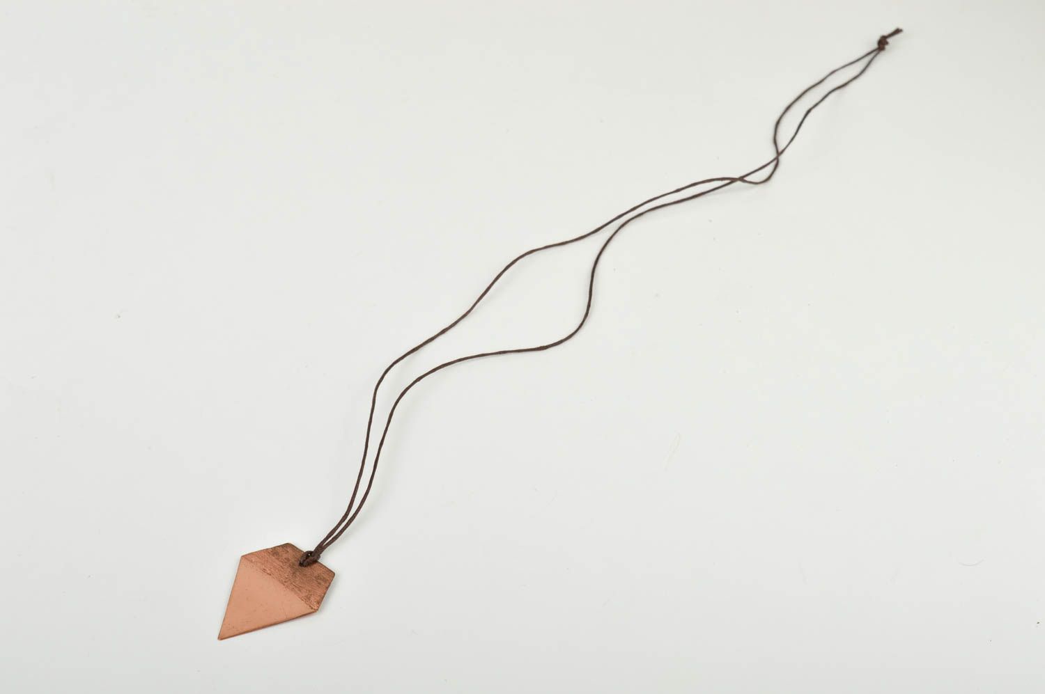 Stylish female pendant unusual copper accessory handmade cute pendant photo 3
