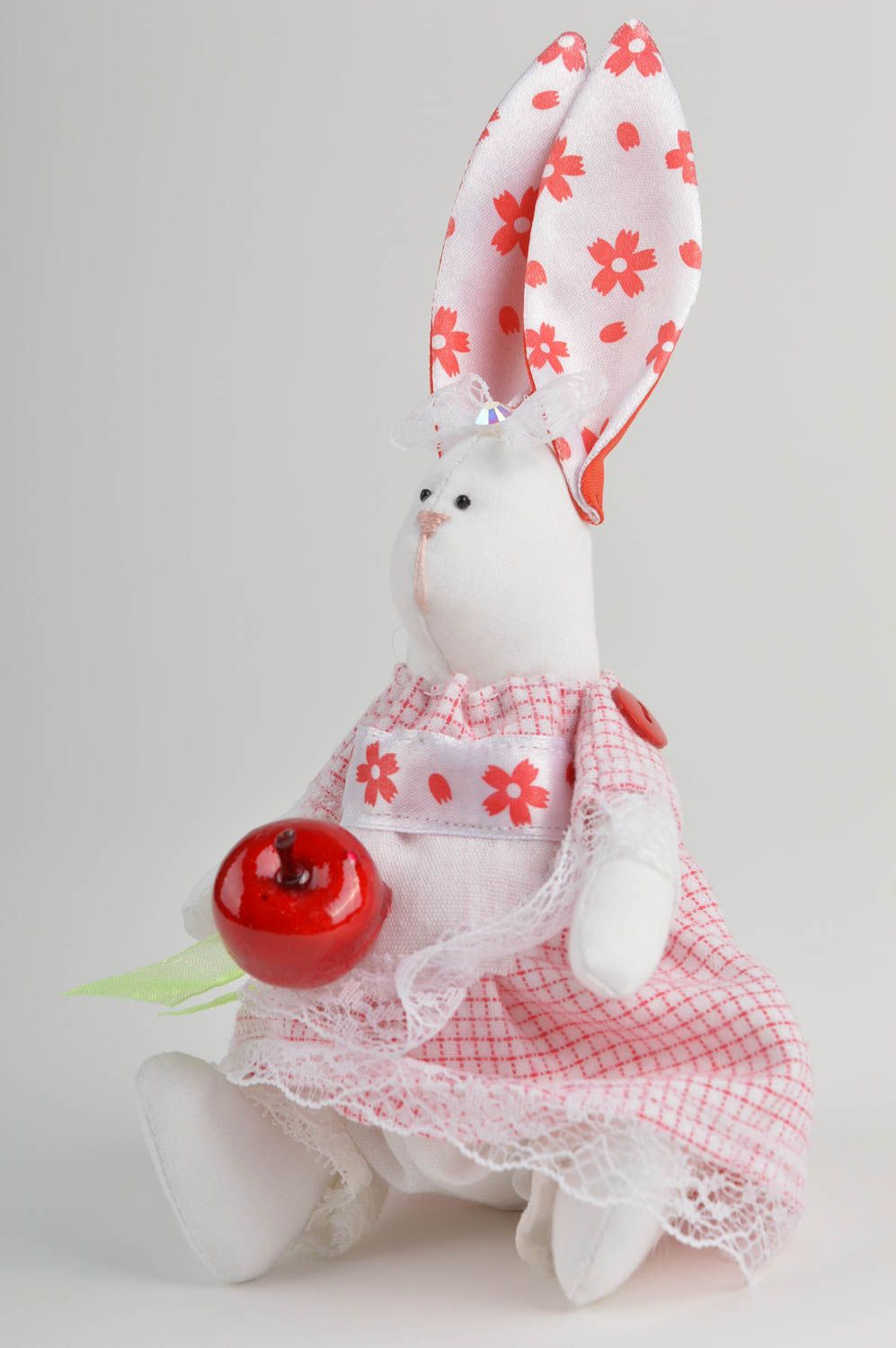 Авторская игрушка стильный подарок ручной работы игрушка заяц красивая фото 2