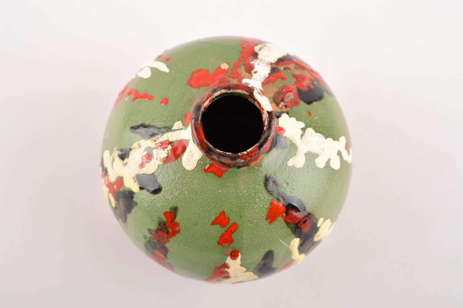 Handgemachte Keramik bunte Vase ausgefallenes Geschenk Vasen Deko originell foto 4