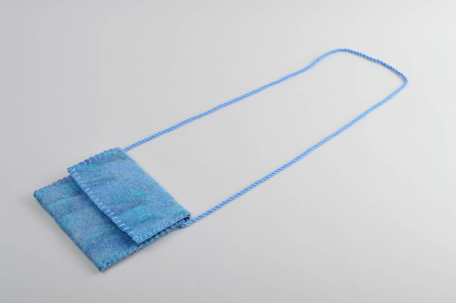 Handmade Filz Tasche Accessoires für Frauen Geschenk für Frauen blau gefilzt foto 4