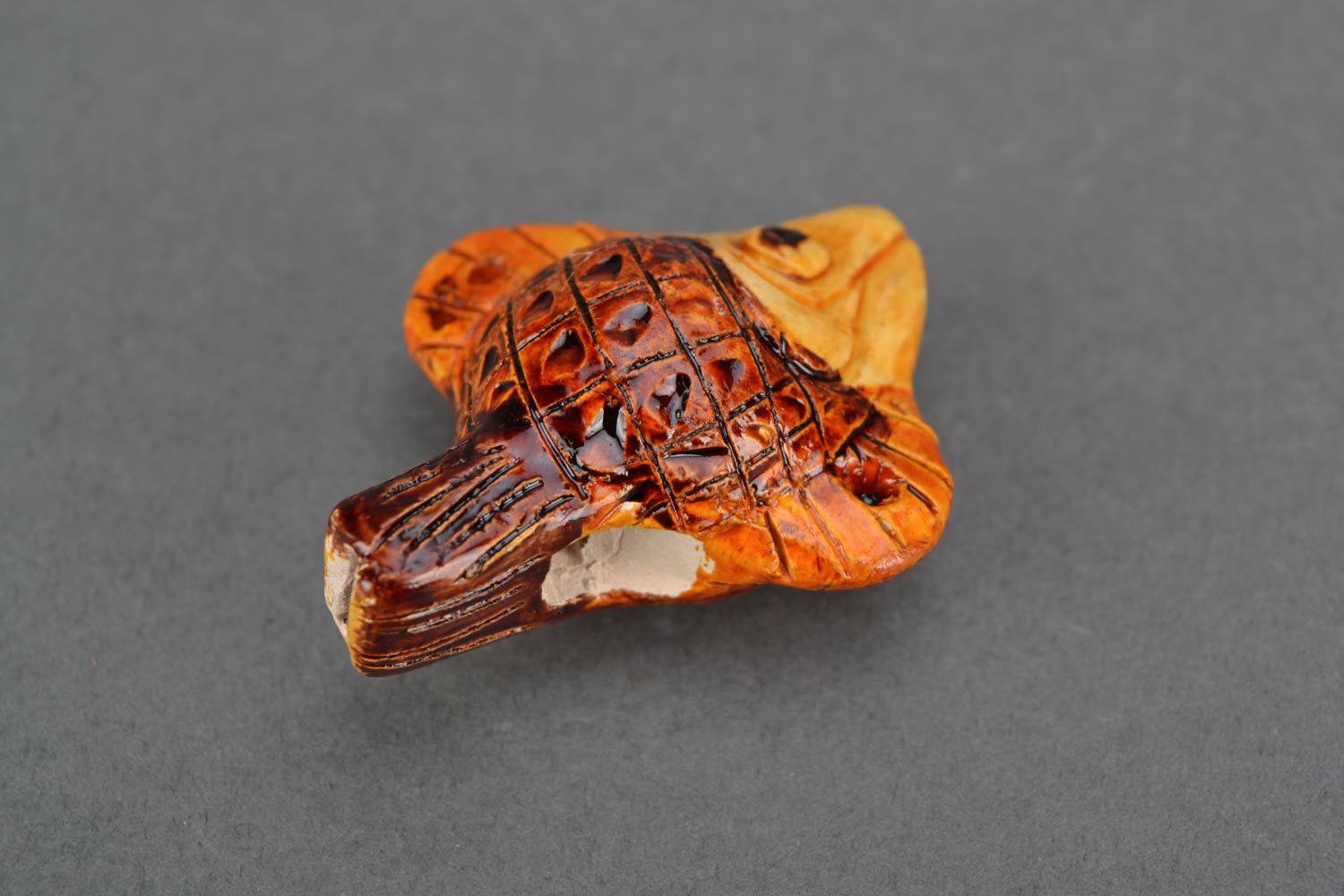 Ceramic penny whistle Fish photo 3