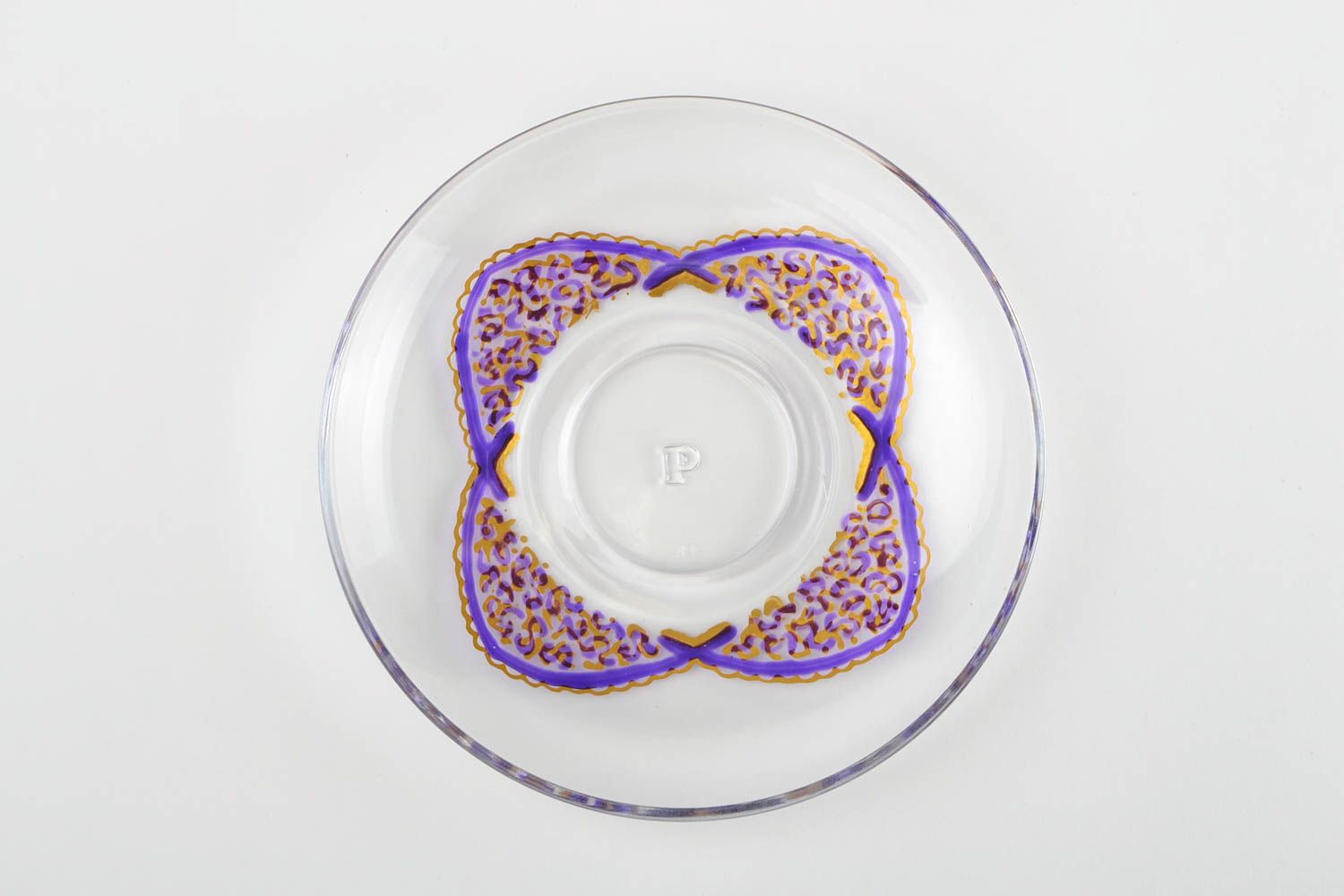 Handmade saucer stained glass saucer glass tableware interior decor ideas photo 1
