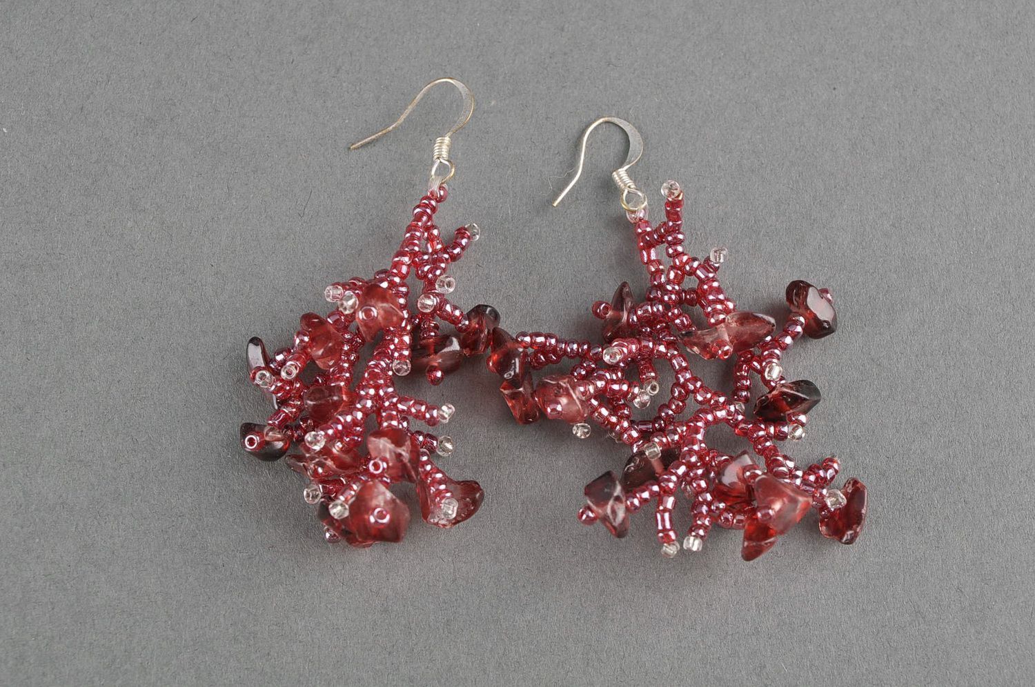 Earrigns made from Italian beads Corals  photo 1