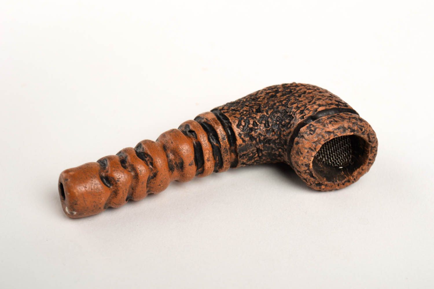 Pipa de barro hecha a mano accesorio para fumador regalo original foto 4