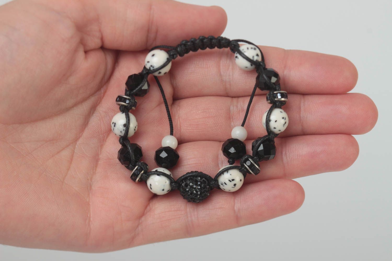 Stylish handmade braided cord bracelet beaded bracelet designs gifts for her photo 6