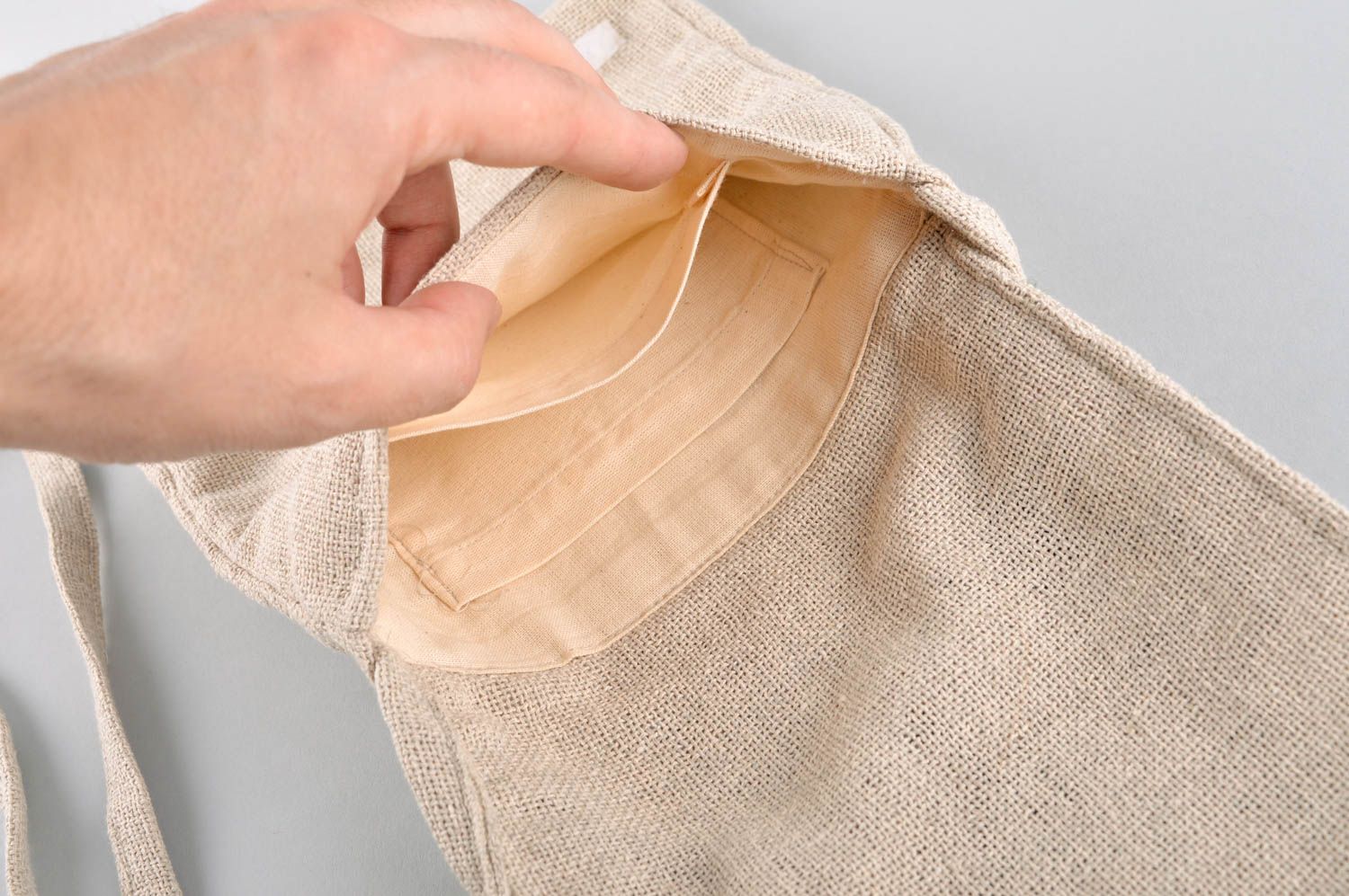 Сумка ручной работы белая сумка через плечо с вышивкой текстильная сумка фото 5