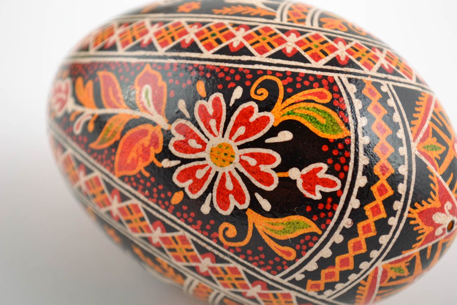 Oeuf de Pâques décoratif peint multicolore motifs riches fait main éclatant photo 4